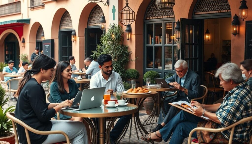 الفئة المستهدفة لمشروع مقهى